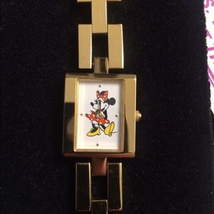 DISNEY Ladies Minnie Mouse Watch (Gold)